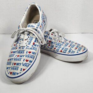 Vans Skater Sneakers I Love My Vans Print Heart Men 6.5 Women 8